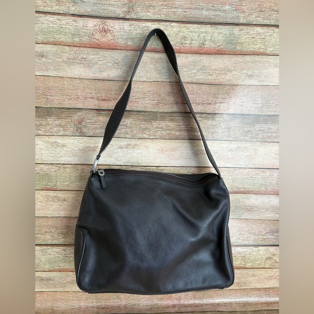 Vintage Y2K DKNY Dark Leather Handbag